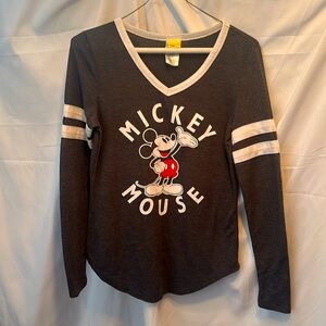 Disney Mickey Mouse long sleeve varsity top juniors size xs Minnie Mouse goofy